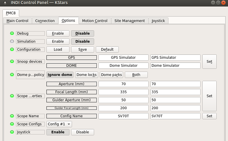 PMC8 Options