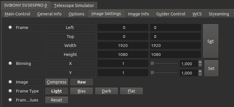 Image Settings